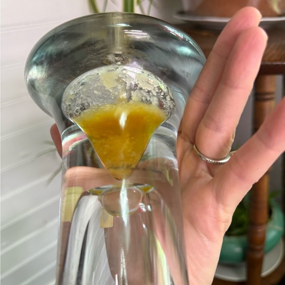 Vintage blown glass la Vida mushroom oil lamp - Picture 6 of 7